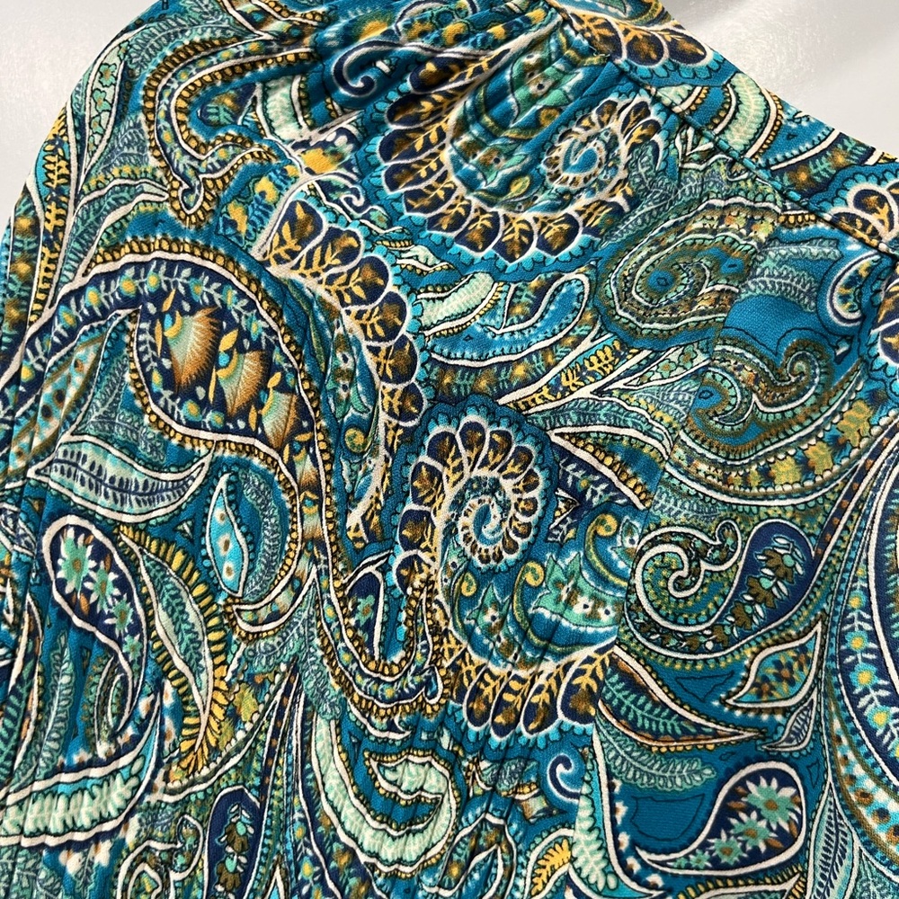 Beautiful✨ J. Jill Paisley Print Women's Top - Blue and Green 2x - Picture 3 of 5